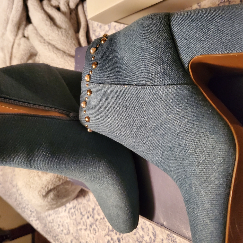 Never Worn Denim Ankle Boots